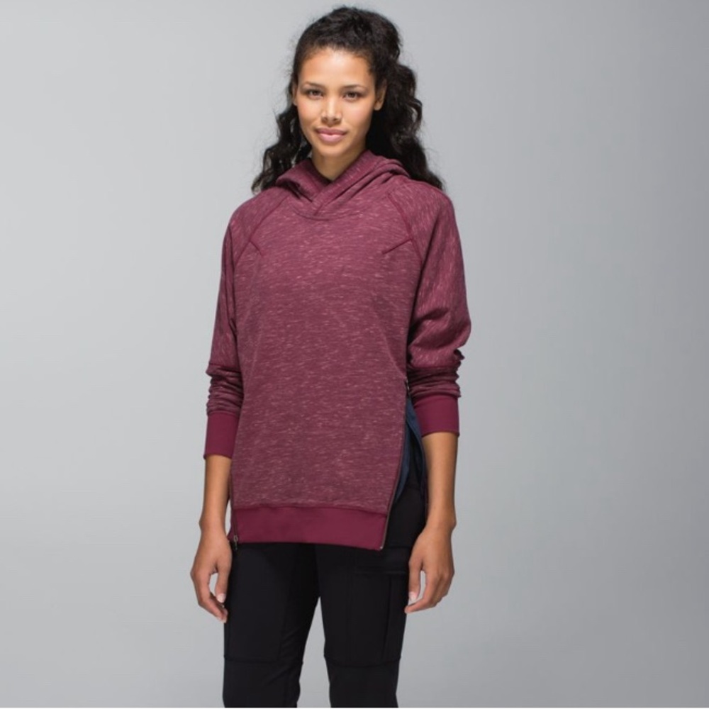 🍋 Lululemon Om & Roam Marled Rust Berry Hoodie 6
